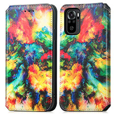 Funda de Cuero Cartera con Soporte Patron de Moda Carcasa S02D para Xiaomi Redmi Note 11 SE India 4G Multicolor