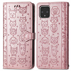 Funda de Cuero Cartera con Soporte Patron de Moda Carcasa S03D para Google Pixel 4 XL Oro Rosa