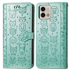 Funda de Cuero Cartera con Soporte Patron de Moda Carcasa S03D para Motorola Moto G Stylus (2023) 4G Verde