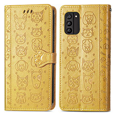 Funda de Cuero Cartera con Soporte Patron de Moda Carcasa S03D para Nokia G100 Amarillo