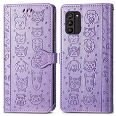 Funda de Cuero Cartera con Soporte Patron de Moda Carcasa S03D para Nokia G100 Morado