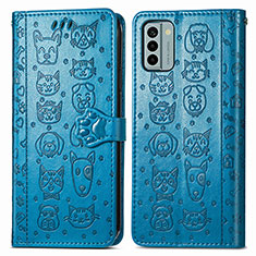 Funda de Cuero Cartera con Soporte Patron de Moda Carcasa S03D para Nokia G22 Azul