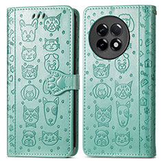 Funda de Cuero Cartera con Soporte Patron de Moda Carcasa S03D para OnePlus Ace 2 5G Verde