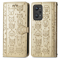 Funda de Cuero Cartera con Soporte Patron de Moda Carcasa S03D para Realme GT Neo2 5G Oro