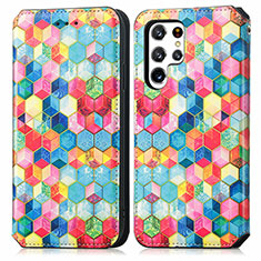 Funda de Cuero Cartera con Soporte Patron de Moda Carcasa S03D para Samsung Galaxy S25 Ultra 5G Vistoso