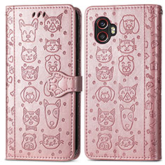 Funda de Cuero Cartera con Soporte Patron de Moda Carcasa S03D para Samsung Galaxy XCover 6 Pro 5G Rosa