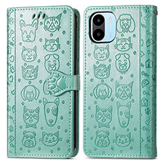 Funda de Cuero Cartera con Soporte Patron de Moda Carcasa S03D para Xiaomi Poco C50 Verde