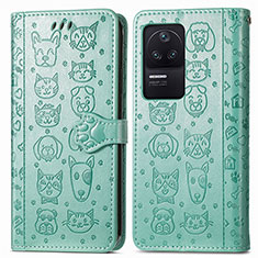 Funda de Cuero Cartera con Soporte Patron de Moda Carcasa S03D para Xiaomi Poco F4 5G Verde