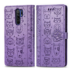 Funda de Cuero Cartera con Soporte Patron de Moda Carcasa S03D para Xiaomi Poco M2 Morado