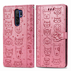 Funda de Cuero Cartera con Soporte Patron de Moda Carcasa S03D para Xiaomi Poco M2 Rosa