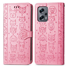 Funda de Cuero Cartera con Soporte Patron de Moda Carcasa S03D para Xiaomi Poco X4 GT 5G Rosa