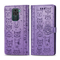 Funda de Cuero Cartera con Soporte Patron de Moda Carcasa S03D para Xiaomi Redmi 10X 4G Morado