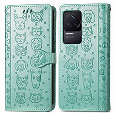 Funda de Cuero Cartera con Soporte Patron de Moda Carcasa S03D para Xiaomi Redmi K50 Pro 5G Verde