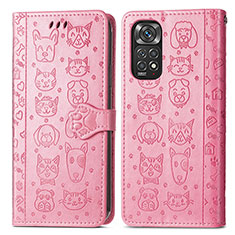 Funda de Cuero Cartera con Soporte Patron de Moda Carcasa S03D para Xiaomi Redmi Note 11 Pro 4G Rosa