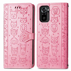 Funda de Cuero Cartera con Soporte Patron de Moda Carcasa S03D para Xiaomi Redmi Note 11 SE India 4G Rosa