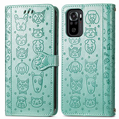 Funda de Cuero Cartera con Soporte Patron de Moda Carcasa S03D para Xiaomi Redmi Note 11 SE India 4G Verde