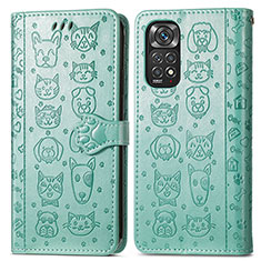 Funda de Cuero Cartera con Soporte Patron de Moda Carcasa S03D para Xiaomi Redmi Note 12 Pro 4G Verde