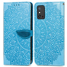 Funda de Cuero Cartera con Soporte Patron de Moda Carcasa S04D para Huawei Honor X10 Max 5G Azul