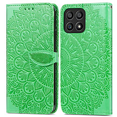 Funda de Cuero Cartera con Soporte Patron de Moda Carcasa S04D para Huawei Honor X30i Verde