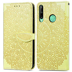 Funda de Cuero Cartera con Soporte Patron de Moda Carcasa S04D para Huawei P40 Lite E Amarillo