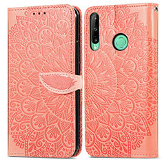 Funda de Cuero Cartera con Soporte Patron de Moda Carcasa S04D para Huawei P40 Lite E Naranja