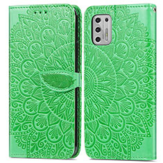 Funda de Cuero Cartera con Soporte Patron de Moda Carcasa S04D para Motorola Moto G Stylus (2021) Verde