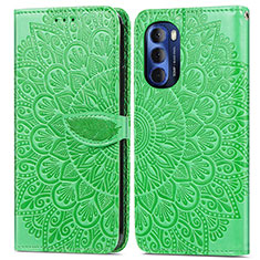 Funda de Cuero Cartera con Soporte Patron de Moda Carcasa S04D para Motorola Moto G Stylus (2022) 4G Verde