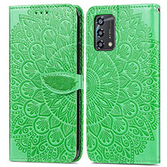 Funda de Cuero Cartera con Soporte Patron de Moda Carcasa S04D para Oppo A74 4G Verde