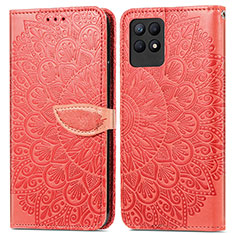 Funda de Cuero Cartera con Soporte Patron de Moda Carcasa S04D para Realme 8i Rojo