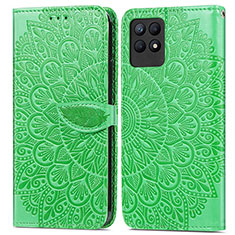 Funda de Cuero Cartera con Soporte Patron de Moda Carcasa S04D para Realme 8i Verde