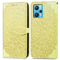 Funda de Cuero Cartera con Soporte Patron de Moda Carcasa S04D para Realme 9 Pro+ Plus 5G Amarillo