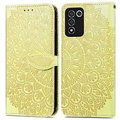 Funda de Cuero Cartera con Soporte Patron de Moda Carcasa S04D para Realme 9 SE 5G Amarillo