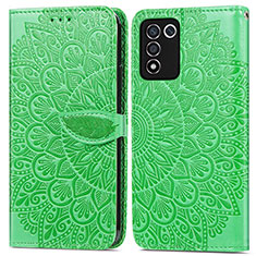 Funda de Cuero Cartera con Soporte Patron de Moda Carcasa S04D para Realme 9 SE 5G Verde