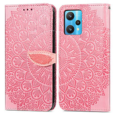 Funda de Cuero Cartera con Soporte Patron de Moda Carcasa S04D para Realme Narzo 50 Pro 5G Oro Rosa