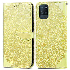 Funda de Cuero Cartera con Soporte Patron de Moda Carcasa S04D para Realme V11 5G Amarillo