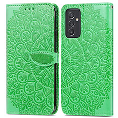 Funda de Cuero Cartera con Soporte Patron de Moda Carcasa S04D para Samsung Galaxy A05s Verde