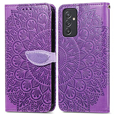 Funda de Cuero Cartera con Soporte Patron de Moda Carcasa S04D para Samsung Galaxy A15 LTE Morado