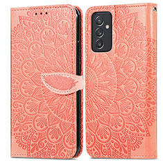 Funda de Cuero Cartera con Soporte Patron de Moda Carcasa S04D para Samsung Galaxy A25 5G Naranja