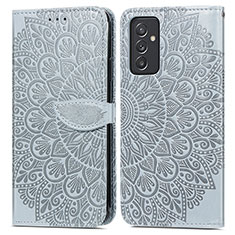 Funda de Cuero Cartera con Soporte Patron de Moda Carcasa S04D para Samsung Galaxy A54 5G Gris