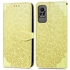 Funda de Cuero Cartera con Soporte Patron de Moda Carcasa S04D para Xiaomi Civi 5G Amarillo