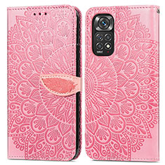 Funda de Cuero Cartera con Soporte Patron de Moda Carcasa S04D para Xiaomi Redmi Note 11 4G (2022) Oro Rosa