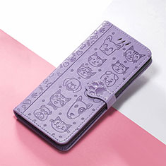 Funda de Cuero Cartera con Soporte Patron de Moda Carcasa S05D para Huawei Honor 50 SE 5G Morado