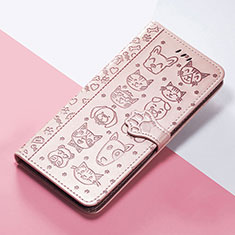 Funda de Cuero Cartera con Soporte Patron de Moda Carcasa S05D para Huawei Honor 50 SE 5G Oro Rosa