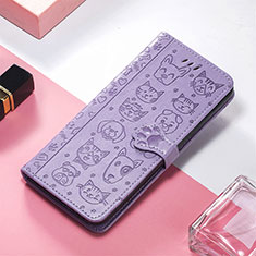 Funda de Cuero Cartera con Soporte Patron de Moda Carcasa S05D para Huawei Honor 80 Pro 5G Morado