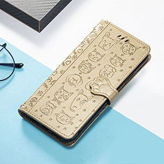 Funda de Cuero Cartera con Soporte Patron de Moda Carcasa S05D para Huawei Honor 80 Pro Flat 5G Oro