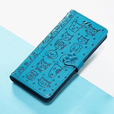 Funda de Cuero Cartera con Soporte Patron de Moda Carcasa S05D para Huawei Nova 9 Azul