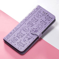 Funda de Cuero Cartera con Soporte Patron de Moda Carcasa S05D para Huawei Nova 9 Morado