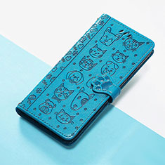 Funda de Cuero Cartera con Soporte Patron de Moda Carcasa S05D para Huawei Nova 9 SE Azul