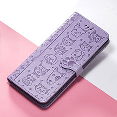 Funda de Cuero Cartera con Soporte Patron de Moda Carcasa S05D para Nokia C12 Plus Morado