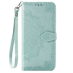 Funda de Cuero Cartera con Soporte Patron de Moda Carcasa S05D para Samsung Galaxy A11 Verde